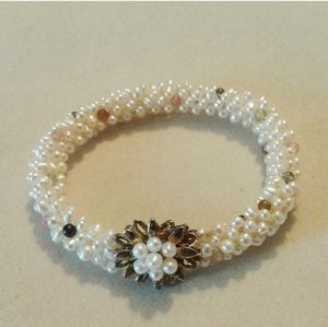 Pearl and Sterling Silver Bracelet w/Semi Precious Beads